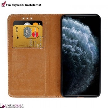 Telone grynos odos dėklas - juodas (Apple Iphone 11 Pro)